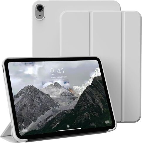 Case for iPad (A16) الجيل الحادي عشر/العاشر 11/10.9 بوصة 2025/2022 ، دعم تلقائي الاستيقاظ/معرف اللمس ، معرف Trifold خفيف الوزن مع تراجع TPU الناعم لعلاج iPad 10th Gen Case ، Gray in Kuwait
