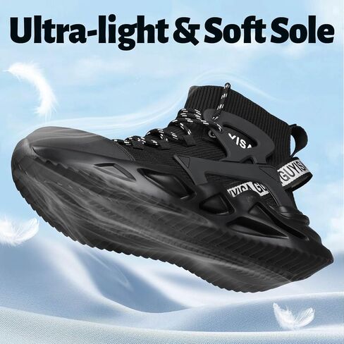 Men's Black Steel Toe Work Shoes, Industrial & Construction Shoes, Casual, Size 13 in Saudi Arabia