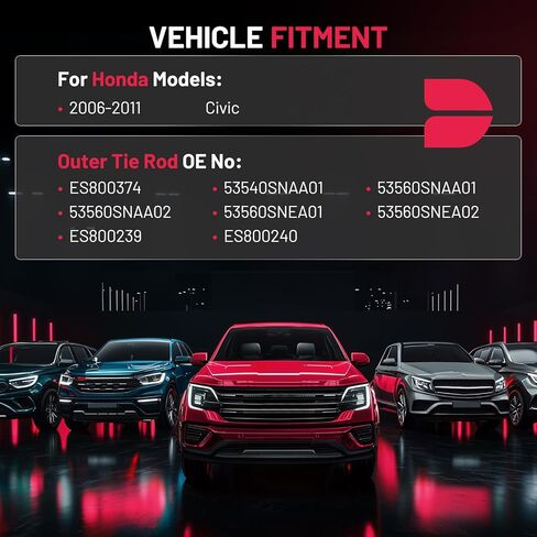 BDFHYK 4pcs Front Inner & Outer Tie Rod Ends Kit Compatible with Honda Odyssey 2005-2010 Replacement for ES800224 ES800226 in Kuwait