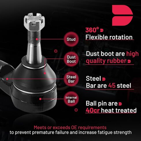 BDFHYK 4pcs Front Inner & Outer Tie Rod Ends Kit Compatible with Honda Odyssey 2005-2010 Replacement for ES800224 ES800226 in Kuwait