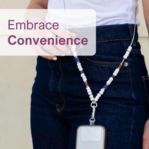 Cell Phone Straps - Handmade Fashion Accessory Lanyard and Wristlet for iPhone and Android (Crossbody, Biscuit) in Saudi Arabia