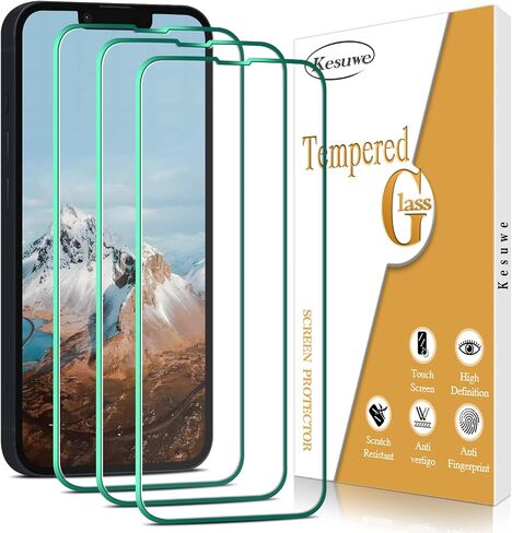 Kesuwe [3 Pack] Screen Protector For iPhone 12 Mini Tempered Glass, 9H Hardness, HD Clear, Anti Scratch, Anti Fingerprint, Bubble Free, Case Friendly, Easy Installation in Saudi Arabia