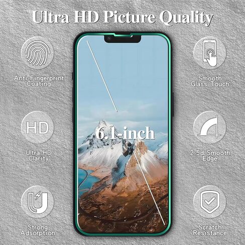 Kesuwe [3 Pack] Screen Protector For iPhone 12 Mini Tempered Glass, 9H Hardness, HD Clear, Anti Scratch, Anti Fingerprint, Bubble Free, Case Friendly, Easy Installation in Saudi Arabia