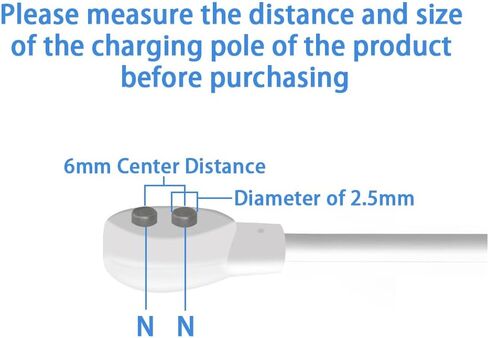 6mm Magnetic USB DC Charger Cable, 2.7ft Replacement Oval Base Charging Cord for Rechargeable Toys, Massagers, Electric Toothbrushes,Children's Watches, Dog Trainer, Facial Cleanser in Saudi Arabia