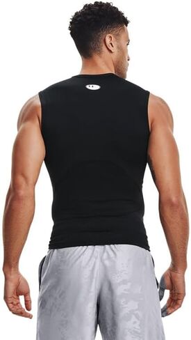 Under Armour Big & Tall HeatGear Armour Comp Sleeveless Black/White 2XT in Saudi Arabia