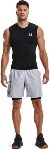 Under Armour Big & Tall HeatGear Armour Comp Sleeveless Black/White 2XT in Saudi Arabia