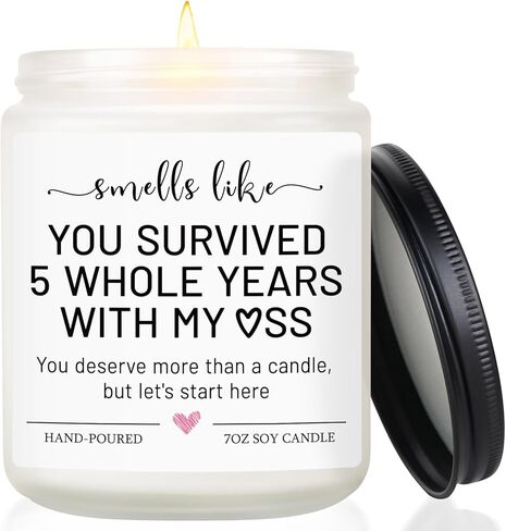 1 Year Anniversary, Gifts for Boyfriend, Girlfriend, Men, Women, 1st Year Paper Anniversary, Gifts for Couple, Him, Her - First Aniversario Candle, One Year Wedding Anniv. Gift for Husband, Wife in Kuwait