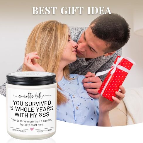 1 Year Anniversary, Gifts for Boyfriend, Girlfriend, Men, Women, 1st Year Paper Anniversary, Gifts for Couple, Him, Her - First Aniversario Candle, One Year Wedding Anniv. Gift for Husband, Wife in Kuwait
