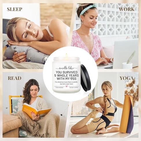 1 Year Anniversary, Gifts for Boyfriend, Girlfriend, Men, Women, 1st Year Paper Anniversary, Gifts for Couple, Him, Her - First Aniversario Candle, One Year Wedding Anniv. Gift for Husband, Wife in Kuwait