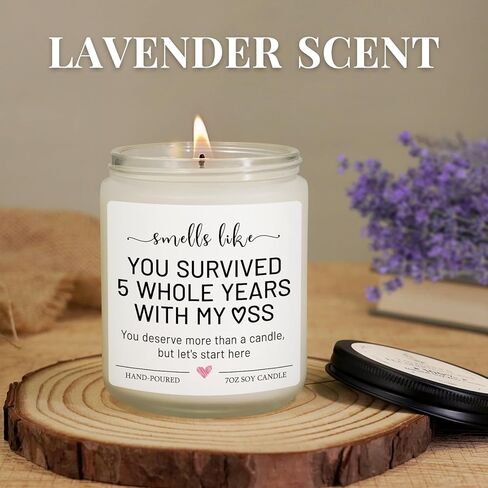 1 Year Anniversary, Gifts for Boyfriend, Girlfriend, Men, Women, 1st Year Paper Anniversary, Gifts for Couple, Him, Her - First Aniversario Candle, One Year Wedding Anniv. Gift for Husband, Wife in Kuwait