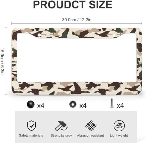 Grunge Skulls عتيقة 2 ثقوب ألومنيوم لوحة ترخيص إطارات 2pcs صلبة الصدأ القوطية القوطية القياسية لوحة رخصة السيارة الولايات المتحدة حامل عالمي للنساء والرجل 12.2x6.3 في in Kuwait