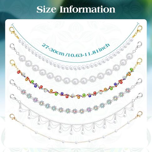 Wurosi 14 Pcs Trucker Hat Chains, Bulk Trucket Hat Charms Chains for Women Men, Bill Decoration DIY Metal/Turquoise/Pearl/Flower Chains Charms for Mesh Baseball Cap Trucker Hat in Kuwait