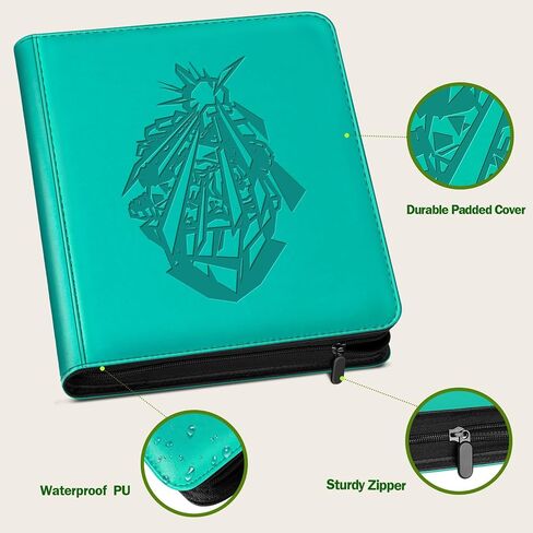 Toploader Binder, Oversized 9 Pocket 252 Top loaders Holder with Side-Loading Sleeves for Trading Cards in 3" x 4" Toploader (Black) in Saudi Arabia