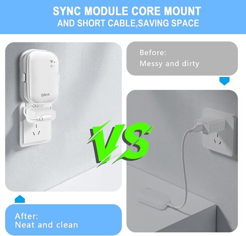 حائط حائط لـ Blink Sync Module 2 ، حامل قوس Mount For Blink Outdoor Camera لا توجد أسلاك في الهواء الطلق في الهواء الطلق والداخلية مع كابل قصير in Saudi Arabia