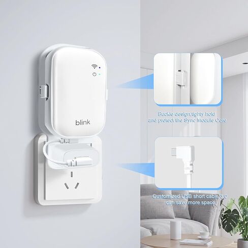 حائط حائط لـ Blink Sync Module 2 ، حامل قوس Mount For Blink Outdoor Camera لا توجد أسلاك في الهواء الطلق في الهواء الطلق والداخلية مع كابل قصير in Saudi Arabia