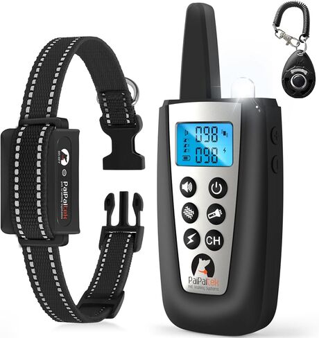 PaiPaitek Bark Collar with Remote, Automatic Bark and Training Collar Combo with Beep, Vibration, Shock, Auto Bark Mode, Up to 3300ft Range Dog Shock Collar for Small, Large and Medium Dogs in Saudi Arabia