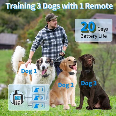 PaiPaitek Bark Collar with Remote, Automatic Bark and Training Collar Combo with Beep, Vibration, Shock, Auto Bark Mode, Up to 3300ft Range Dog Shock Collar for Small, Large and Medium Dogs in Saudi Arabia
