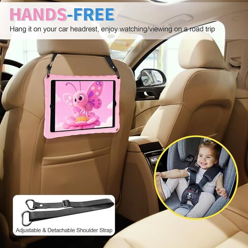 لـ iPad mini 6 Case for Kids Girls 8.3 Inch 2021 مع حامل قلم رصاص شاشة 360 ° دوار الحبل الشحلي الغطاء اللوحي الواقي لـ iPad mini الجيل السادس in Kuwait