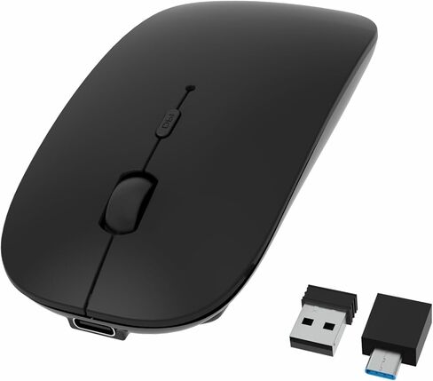 Bluetooth Rechargeable Mouse for iPad Air/iPad Pro/Laptop/Tablet/iPhone/PC, (Not for Mac,MacBook) Silver in Saudi Arabia