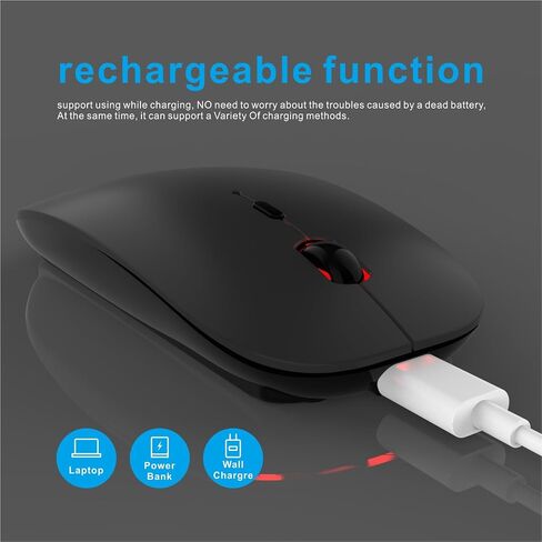 Bluetooth Rechargeable Mouse for iPad Air/iPad Pro/Laptop/Tablet/iPhone/PC, (Not for Mac,MacBook) Silver in Saudi Arabia