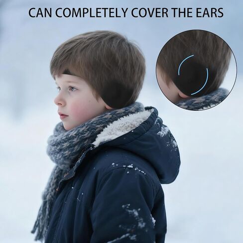 4 Pcs Kids Ear Warmer Fleece Headband Winter Ear Warmer Headband Fleece Running Ear Muffs for Child Outside Running Sporting (Black,blue,red,grey) in Kuwait