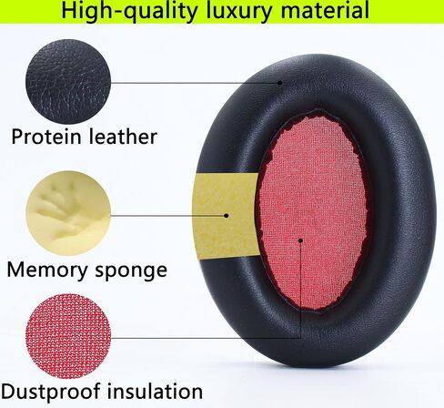 Replacement Ear Pads Compatible with 1MORE SonoFlow/SonoFlow SE/SonoFlow Pro Headphones. Soft Protein Leather and Memory Foam Filling Make Replacement Ear Pads for Repair Accessories (Blue) in Saudi Arabia