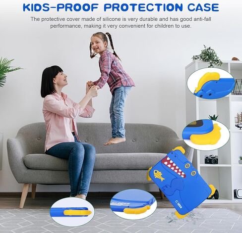 C idea 7 inches Tablet for Kids Age 3-7,Android 13 Kids Tablet, Pre-Installed Learning Educational Apps Todder Tablet, HD IPS Screen for Eye Protection,BT, WiFi, Dual Camera, Gift for Kids (Blue) in Saudi Arabia