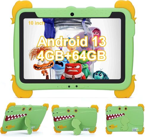 C idea 7 inches Tablet for Kids Age 3-7,Android 13 Kids Tablet, Pre-Installed Learning Educational Apps Todder Tablet, HD IPS Screen for Eye Protection,BT, WiFi, Dual Camera, Gift for Kids (Blue) in Kuwait