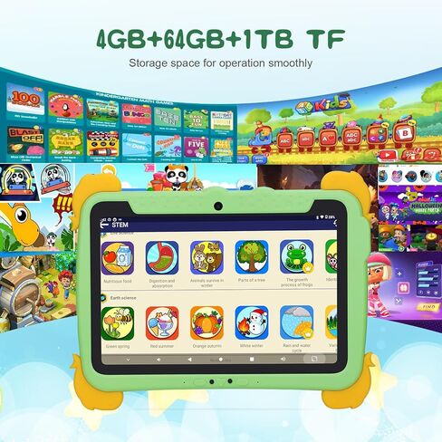 C idea 7 inches Tablet for Kids Age 3-7,Android 13 Kids Tablet, Pre-Installed Learning Educational Apps Todder Tablet, HD IPS Screen for Eye Protection,BT, WiFi, Dual Camera, Gift for Kids (Blue) in Kuwait
