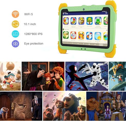 C idea 7 inches Tablet for Kids Age 3-7,Android 13 Kids Tablet, Pre-Installed Learning Educational Apps Todder Tablet, HD IPS Screen for Eye Protection,BT, WiFi, Dual Camera, Gift for Kids (Blue) in Kuwait