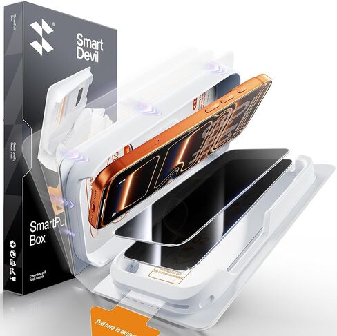 SMARTDEVIL Screen Protector for iPhone 14 Pro 6.1", [2022 Dynamic Island Compatible] [Easy Installation Frame] 3 Pack HD Bubble Free Scratch Resistant 9H Diamonds Tempered Glass Film - Case Friendly in Saudi Arabia