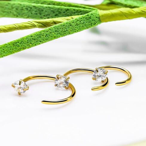 14K مملوءة بالذهب خاتم الأنف 20G حلقات الأنف 316L حلقات الأنف الفولاذ المقاوم للصدأ قطرها 6 ملم 8 مم 10 مم حلو حلزوني حلقة خاتم خارقة خارقة للنساء للنساء الرجال in Saudi Arabia