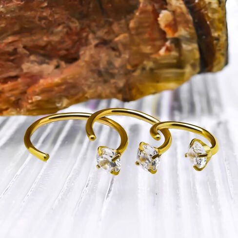 14K مملوءة بالذهب خاتم الأنف 20G حلقات الأنف 316L حلقات الأنف الفولاذ المقاوم للصدأ قطرها 6 ملم 8 مم 10 مم حلو حلزوني حلقة خاتم خارقة خارقة للنساء للنساء الرجال in Saudi Arabia