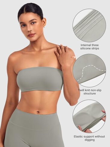 voyjoy نساء bandeau bra bra wireless pated sports bra tube top seacless stready stretcy bralette in Kuwait