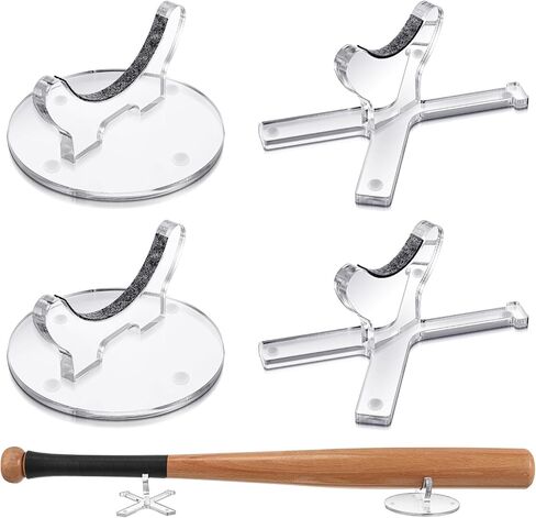 مجموعة حامل مضرب البيسبول المكتبي من Yerliker، تناسب مقاس 2-5/8 بوصة، حامل عرض مضرب بيسبول أكريليك، حامل عرض مضرب بيسبول، حامل مضرب بيسبول، حامل عرض مضرب بيسبول للتذكارات كهدية قابلة للتجميع in Kuwait