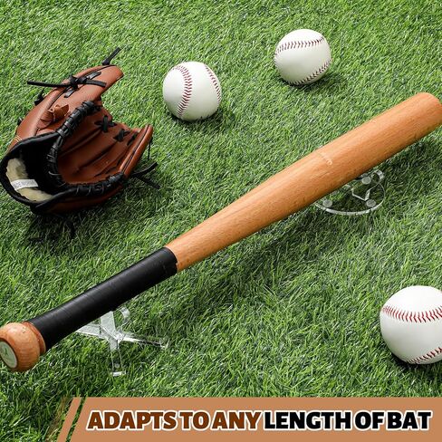 مجموعة حامل مضرب البيسبول المكتبي من Yerliker، تناسب مقاس 2-5/8 بوصة، حامل عرض مضرب بيسبول أكريليك، حامل عرض مضرب بيسبول، حامل مضرب بيسبول، حامل عرض مضرب بيسبول للتذكارات كهدية قابلة للتجميع in Kuwait