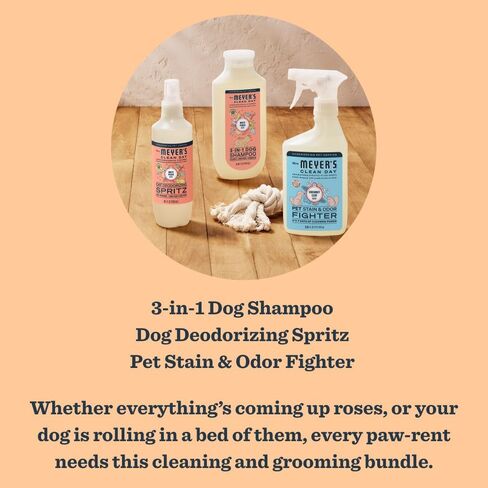 MRS. MEYER'S CLEAN DAY Pet Cleaning Kit, includes Pet Stain & Odor Fighter 28oz and Odor Neutralizer 28oz, Coconut Leaf in Kuwait