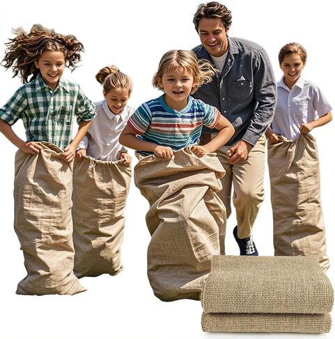 MAQIHAN Burlap Sacks Bulk Burlap Bag Large Natural Burlap Bags For Adults Potato Burlap Storage Landscape Burlap Bags Suitable Picnic or Field Games Set Of 2 Good For Family Reunion(18 x 28.7 in) in Saudi Arabia