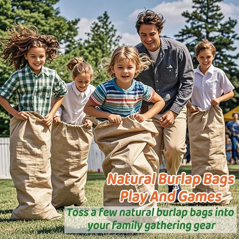 MAQIHAN Burlap Sacks Bulk Burlap Bag Large Natural Burlap Bags For Adults Potato Burlap Storage Landscape Burlap Bags Suitable Picnic or Field Games Set Of 2 Good For Family Reunion(18 x 28.7 in) in Saudi Arabia