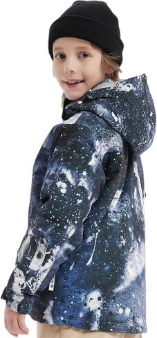 جاكيت BGX Bluemagic للفتيات مقاوم للماء للتزلج على الجليد معاطف شتوية مقاومة للرياح للتزلج على الجليد في الهواء الطلق مع غطاء للرأس in Kuwait