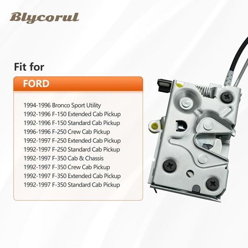 جانب السائق الأمامي لتجميع المزلاج الباب ، متوافق مع 1992-1997 Ford F150 F250 F350 Bronco ، يحل محل F4TZ15219A65A in Kuwait