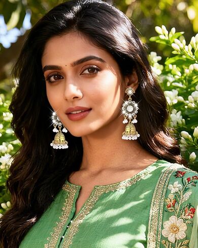 أقراط Jhumkas الهندية للنساء الهنديات بوليوود الثريا القرصية أقراط الذهب العرقي العرقي التقليدي Jhumka jhumki حلقات الزفاف حفل زفاف حفلة موسيقية في المجوهرات in Kuwait