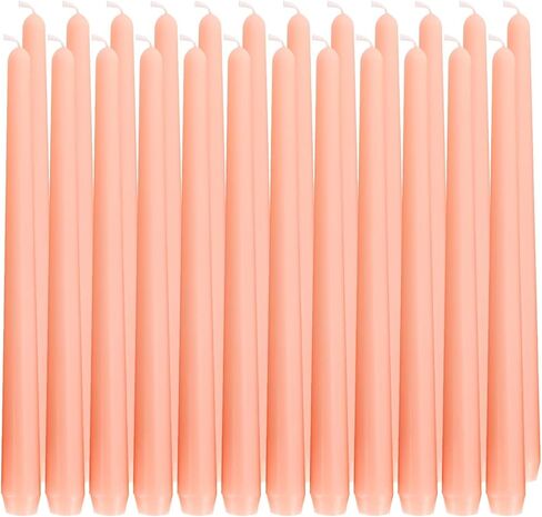 SOFT BREEZE 24 Pack Ivory Smokeless & Dripless Taper Candles - 4/5x10 Inch Long Candles, Unscented Dinner Candle, 10 Hours Burning Time,Candle Sticks,Wedding,Party,Holiday Gifts Candles in Saudi Arabia