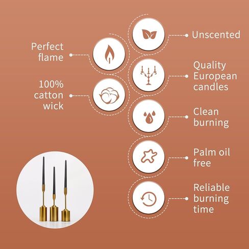 SOFT BREEZE 24 Pack Ivory Smokeless & Dripless Taper Candles - 4/5x10 Inch Long Candles, Unscented Dinner Candle, 10 Hours Burning Time,Candle Sticks,Wedding,Party,Holiday Gifts Candles in Saudi Arabia