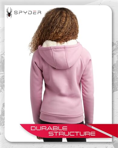 Spyder Women's Sherpa Lined Hoodie Sweatshirt - UPF 50+ Cozy Heavyweight Thermal Waffle Knit Hoodie for Women (Sizes: S-XL) in Kuwait