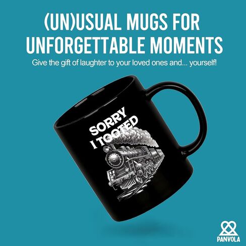 Sorry I Tooted Train Train Lovers Gifts For Dad Mom Husband Brother Sister Wife Friend Coworker Ceramic Mug 11 oz White in Saudi Arabia