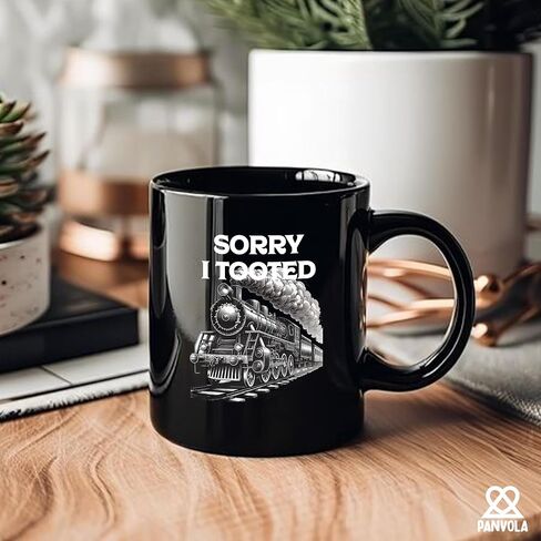 Sorry I Tooted Train Train Lovers Gifts For Dad Mom Husband Brother Sister Wife Friend Coworker Ceramic Mug 11 oz White in Saudi Arabia