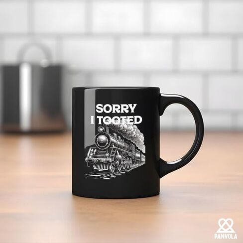 Sorry I Tooted Train Train Lovers Gifts For Dad Mom Husband Brother Sister Wife Friend Coworker Ceramic Mug 11 oz White in Saudi Arabia