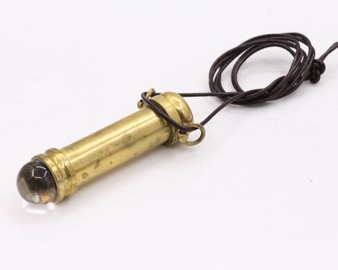 RII Brass Teleidoscope/Kaleidoscope Pandent with leather Cord Necklace, Etched Mandala Pattern Locket, Pocket Scope -A unique Gift for Loved Ones in Saudi Arabia