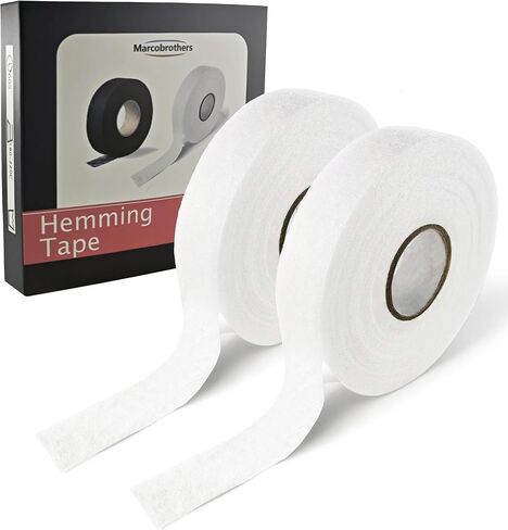 Hemming Tape - 3/4 INCH x 32 Yards - Extra Strong - Iron-On Hem Tape Adhesive - 60GSM Hemming Tape for Pants, Iron Hem Tape No Sew, Washable Hem Adhesive Tape (White, 32 Yard X 1 Roll) in Saudi Arabia